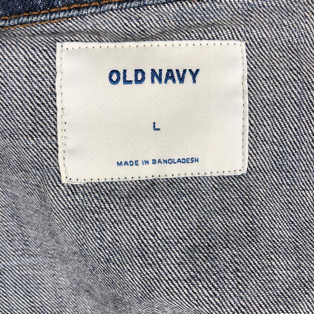 Old Navy denim jacket (women's size L equivalent) cotton blue type Vintage Second Hand