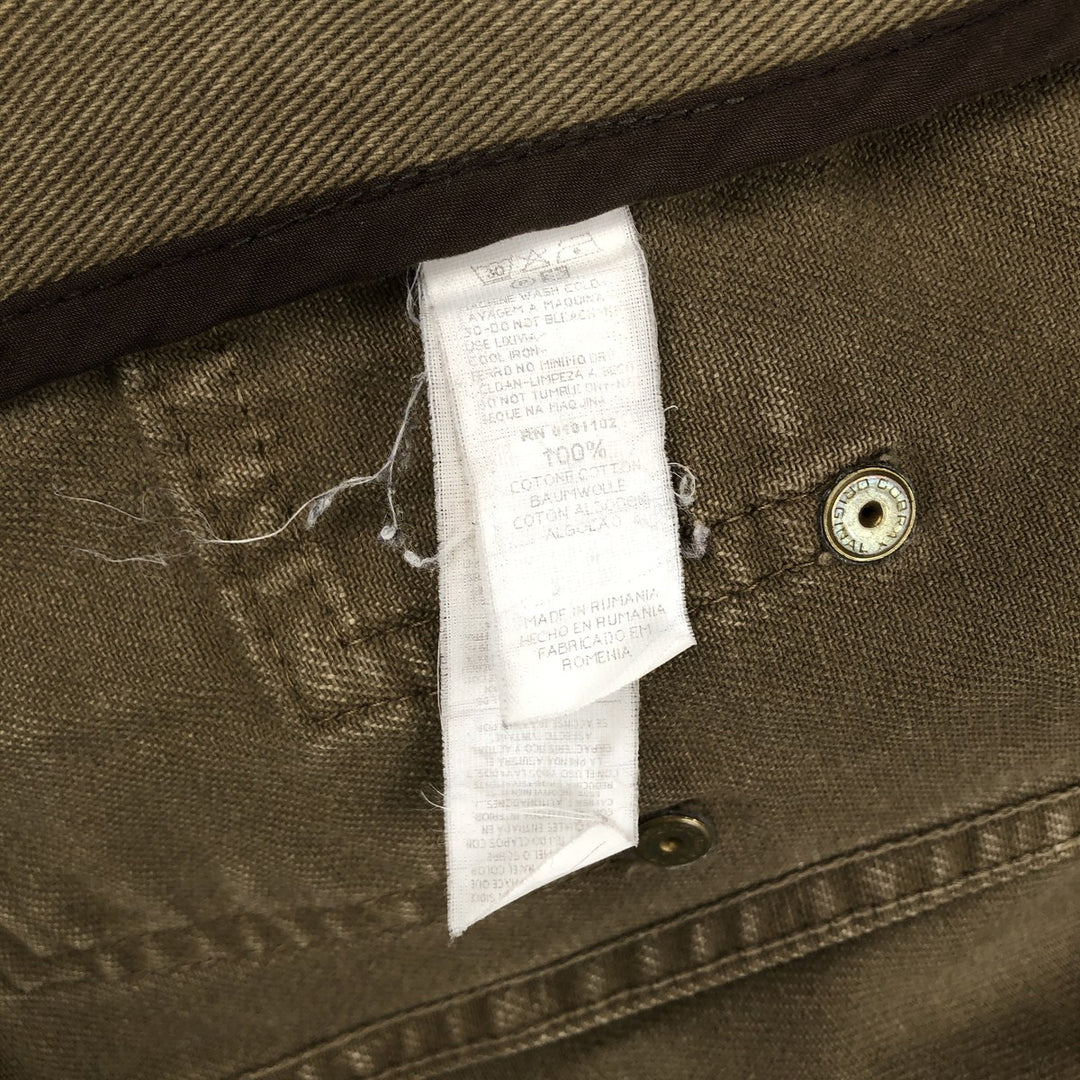 STEFANEL denim tailored jacket, women's size M (approx.) cotton Khaki type Vintage Second Hand