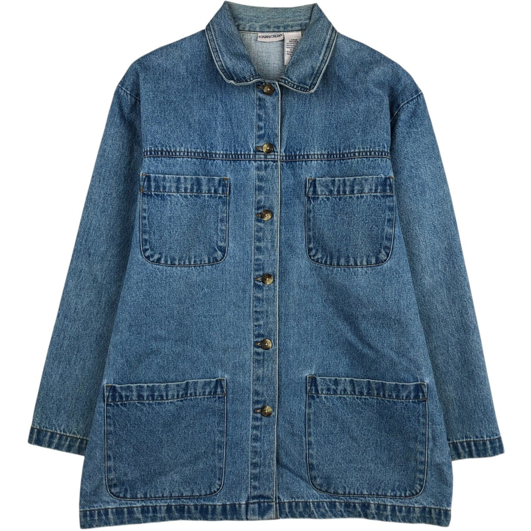CABINCREEK Denim Coveralls, Women's Size L cotton blue type Vintage Second Hand