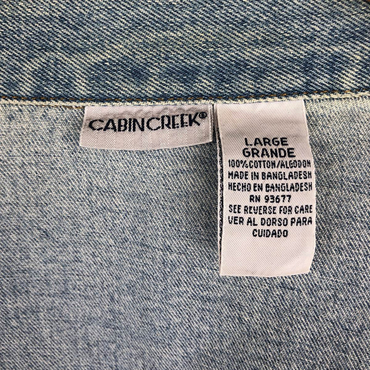 CABINCREEK Denim Coveralls, Women's Size L cotton blue type Vintage Second Hand