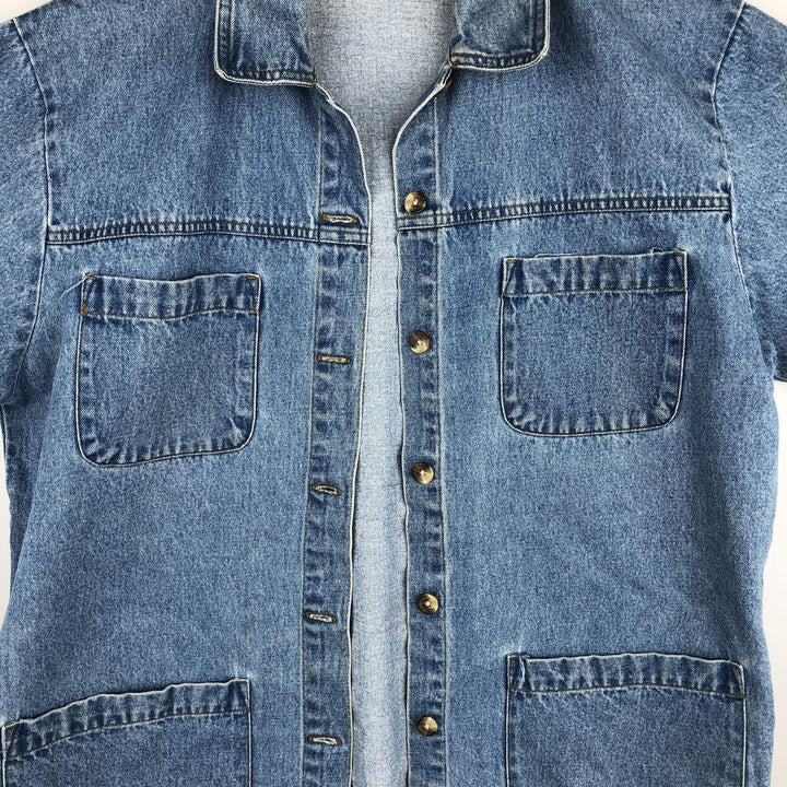 CABINCREEK Denim Coveralls, Women's Size L cotton blue type Vintage Second Hand