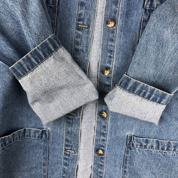 CABINCREEK Denim Coveralls, Women's Size L cotton blue type Vintage Second Hand