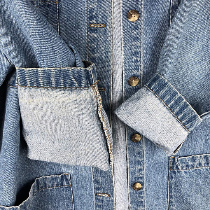 CABINCREEK Denim Coveralls, Women's Size L cotton blue type Vintage Second Hand