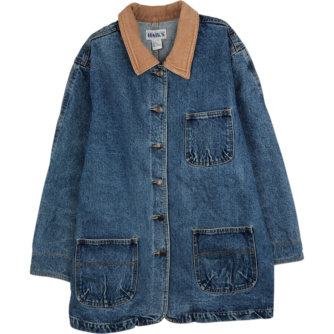 HAIK'S Denim Coveralls, Women's Size L cotton blue type Vintage Second Hand