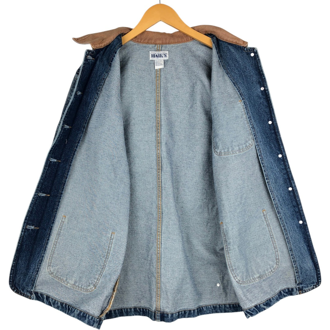 HAIK'S Denim Coveralls, Women's Size L cotton blue type Vintage Second Hand