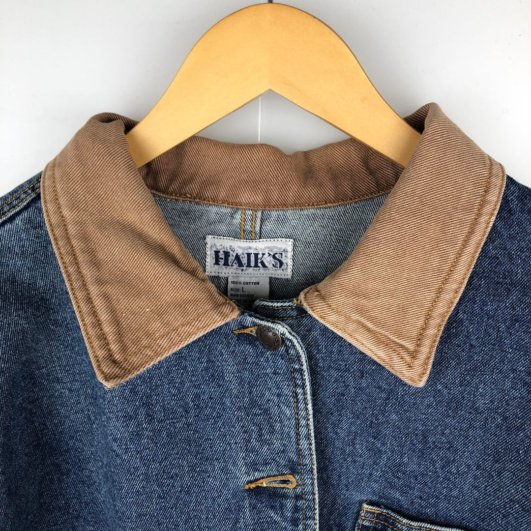 HAIK'S Denim Coveralls, Women's Size L cotton blue type Vintage Second Hand