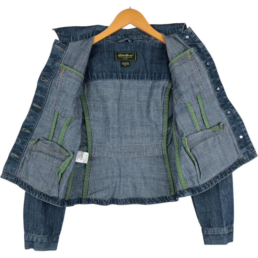 Eddie Bauer denim jacket (women's size XS) cotton blue type Vintage Second Hand