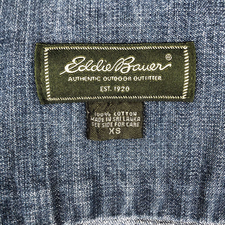 Eddie Bauer denim jacket (women's size XS) cotton blue type Vintage Second Hand