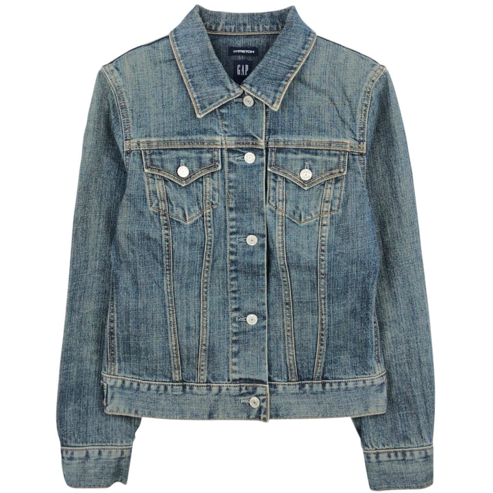 2000'S GAP STRETCH Denim Jacket (Women's Size S) cotton blue type Vintage Second Hand