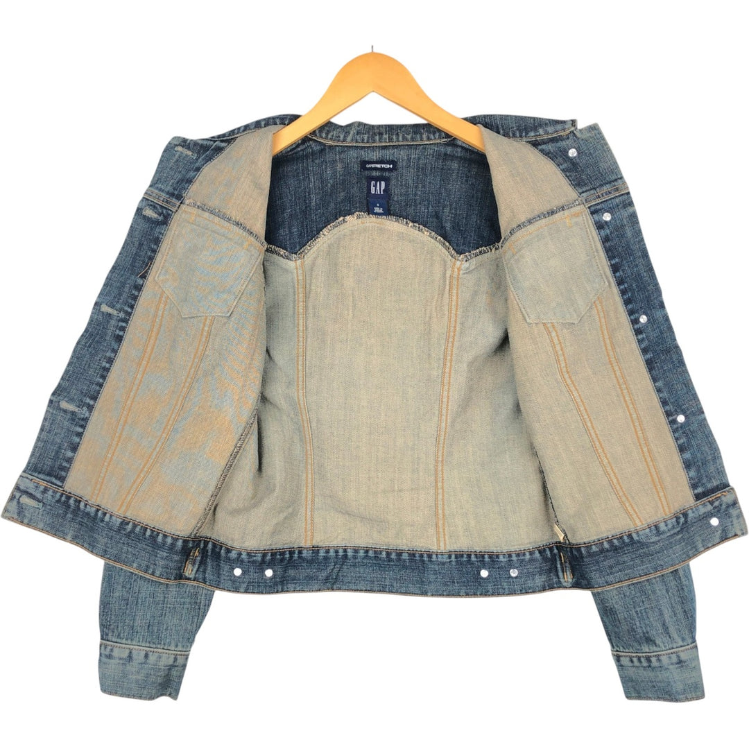 2000'S GAP STRETCH Denim Jacket (Women's Size S) cotton blue type Vintage Second Hand