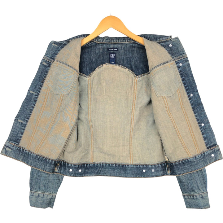 2000'S GAP STRETCH Denim Jacket (Women's Size S) cotton blue type Vintage Second Hand