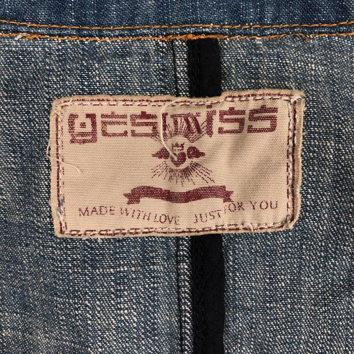 YES MISS Denim Tailored Jacket, Women's Size L (approx.) cotton blue type Vintage Second Hand