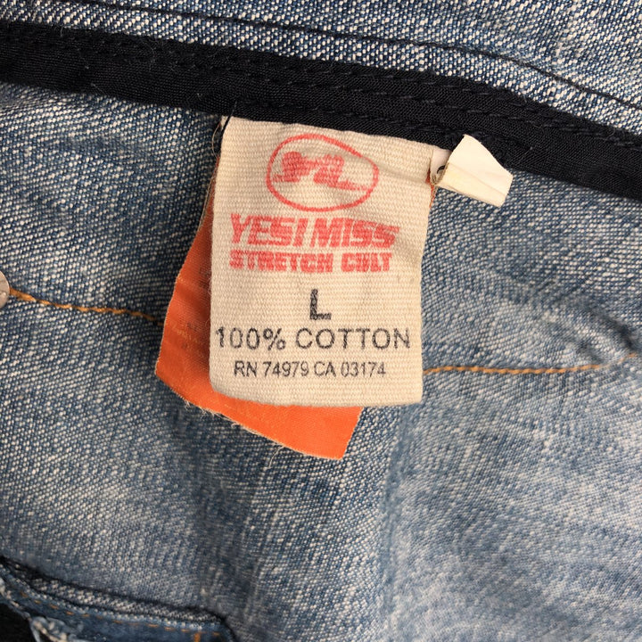 YES MISS Denim Tailored Jacket, Women's Size L (approx.) cotton blue type Vintage Second Hand