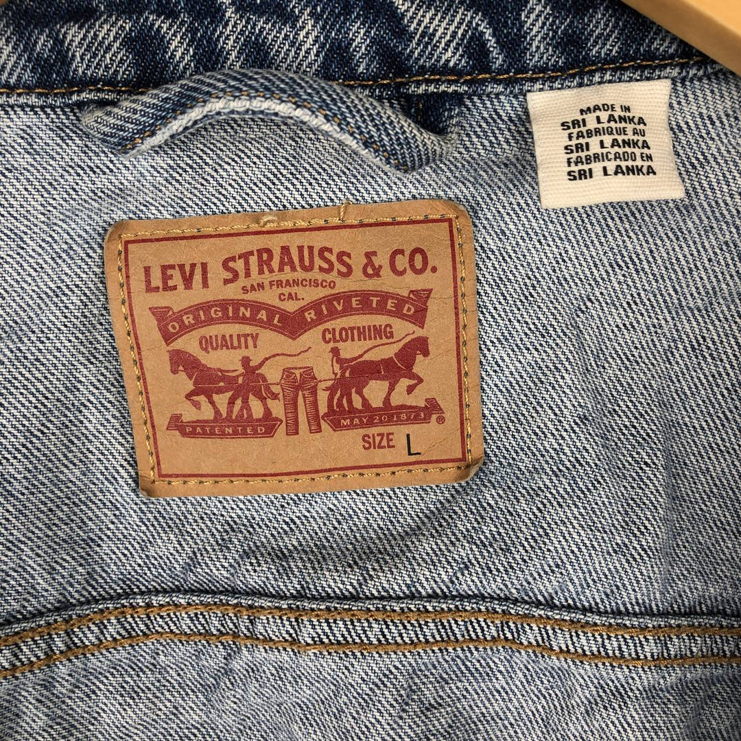 Levi's denim jacket, denim jacket, women's size L cotton blue type Vintage Second Hand