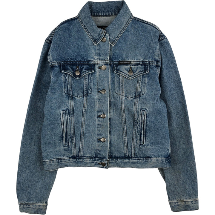 2000'S Harley-Davidson denim jacket (G-jean), made in Canada, women's size M equivalent. cotton blue type Vintage Second Hand