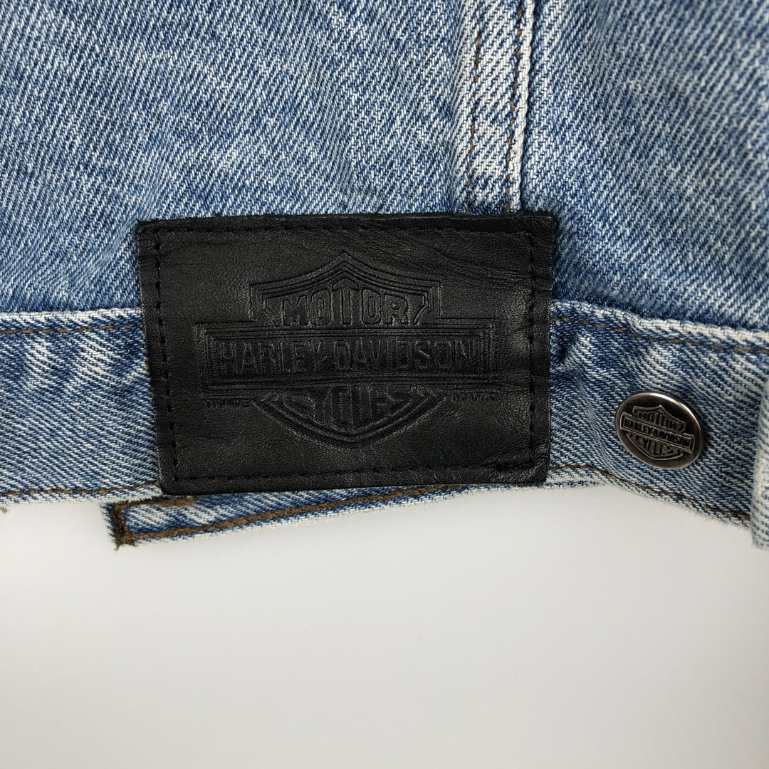 2000'S Harley-Davidson denim jacket (G-jean), made in Canada, women's size M equivalent. cotton blue type Vintage Second Hand