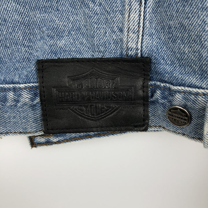 2000'S Harley-Davidson denim jacket (G-jean), made in Canada, women's size M equivalent. cotton blue type Vintage Second Hand