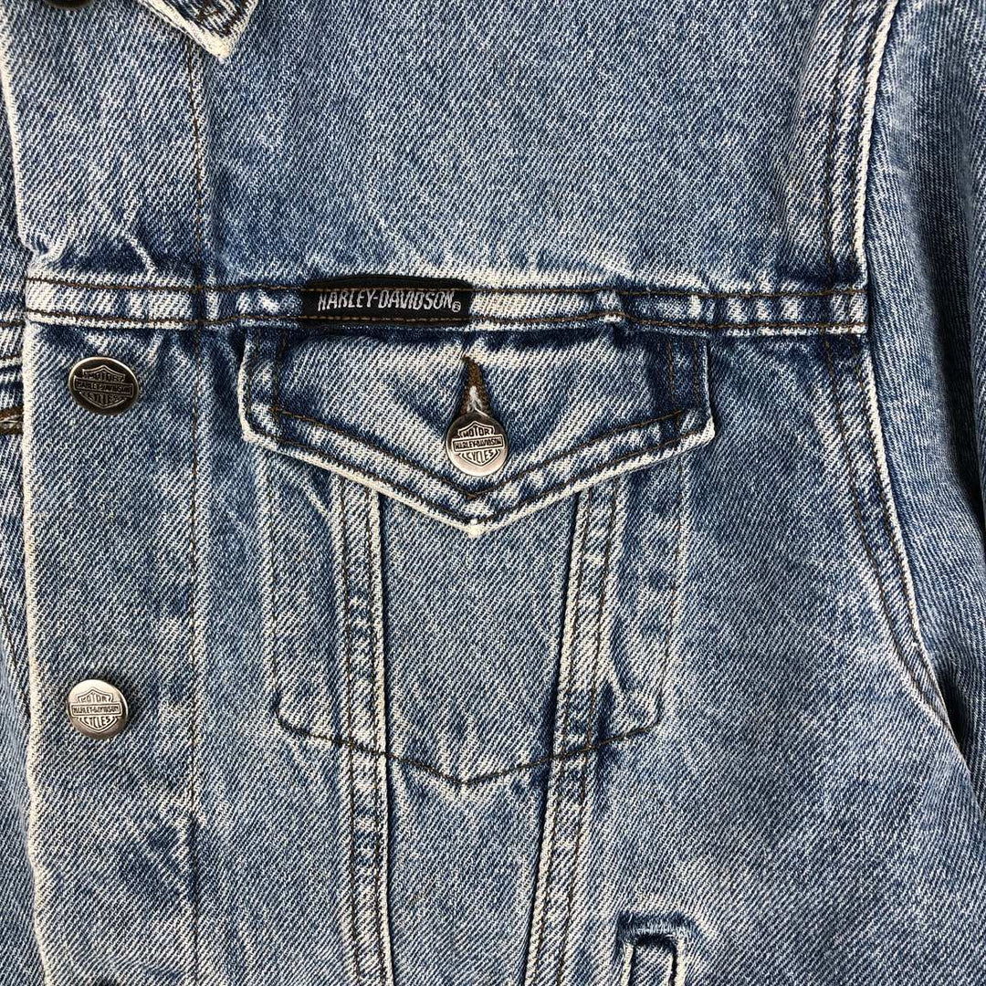 2000'S Harley-Davidson denim jacket (G-jean), made in Canada, women's size M equivalent. cotton blue type Vintage Second Hand