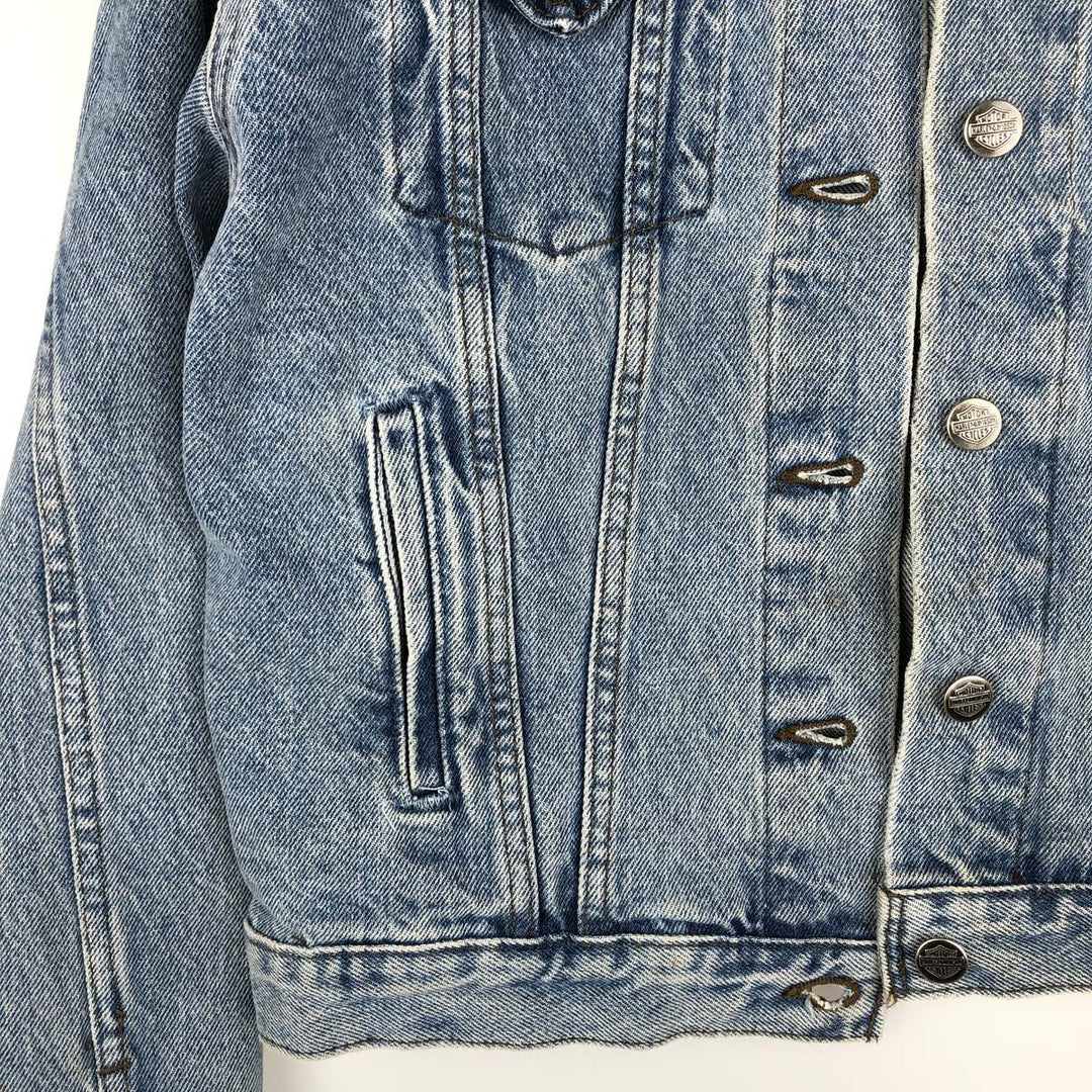 2000'S Harley-Davidson denim jacket (G-jean), made in Canada, women's size M equivalent. cotton blue type Vintage Second Hand