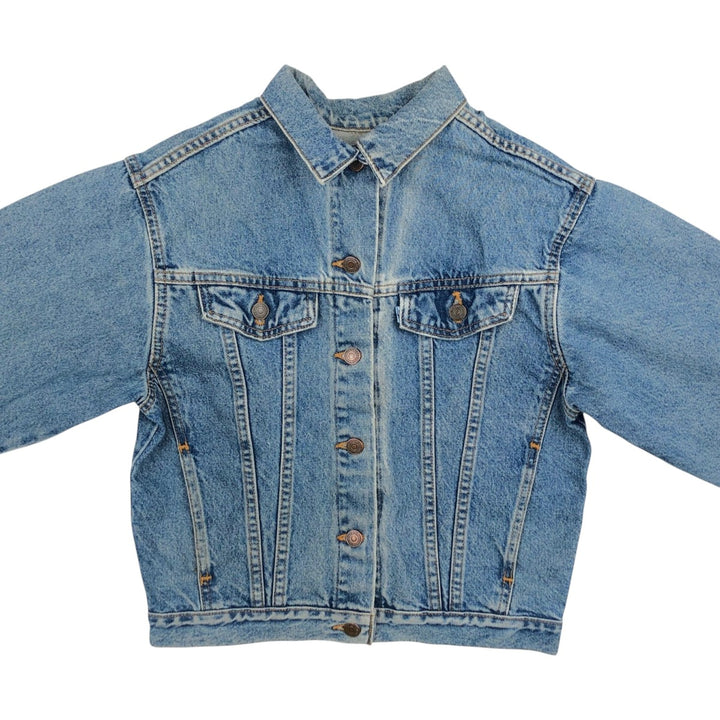 1990'S Levi's 37466-0214 Denim Jacket, Made in USA, Women's Size XL (Equivalent), Vintage cotton blue type Vintage Second Hand