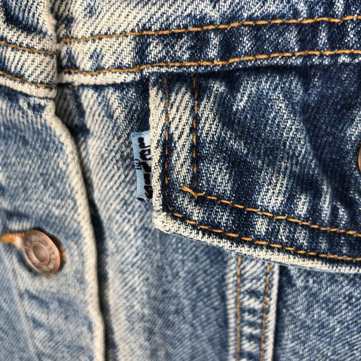 1990'S Levi's 37466-0214 Denim Jacket, Made in USA, Women's Size XL (Equivalent), Vintage cotton blue type Vintage Second Hand