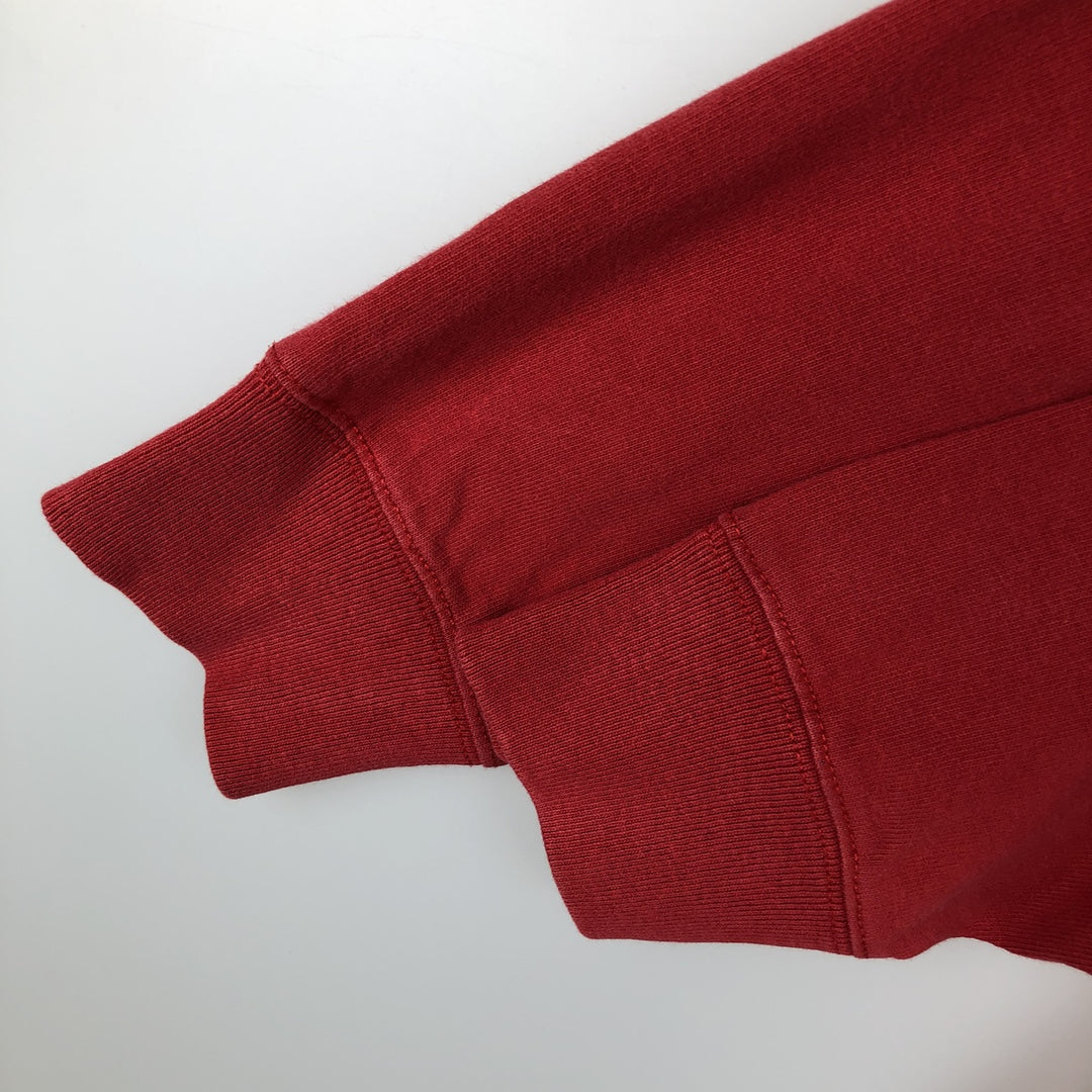 CUSTOM FIT Long-Sleeve Rugby Shirt, Men's Size L (approx.) cotton red type Vintage Second Hand