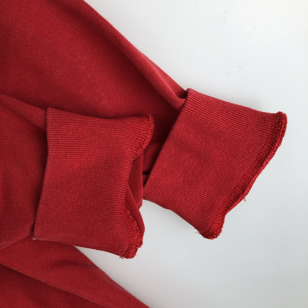 CUSTOM FIT Long-Sleeve Rugby Shirt, Men's Size L (approx.) cotton red type Vintage Second Hand