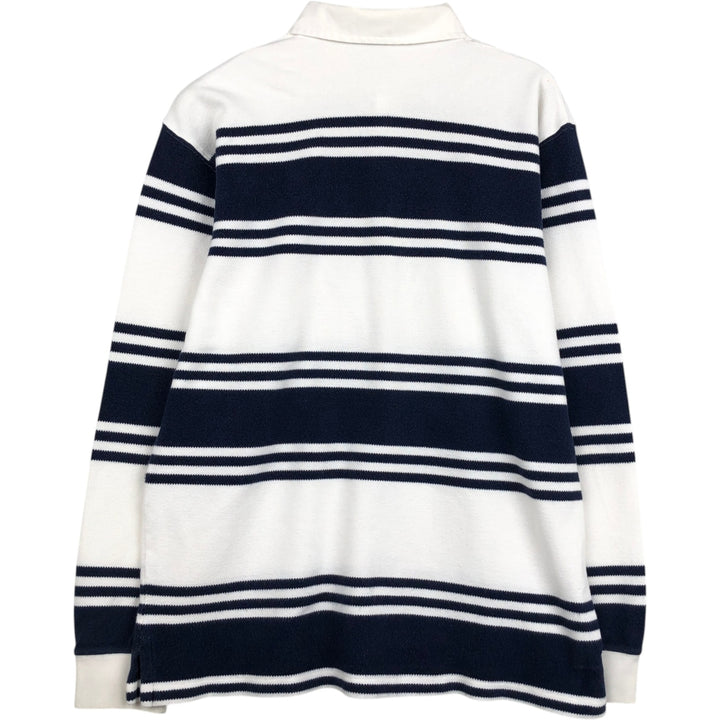 Ralph Lauren POLO GOLF long-sleeved rugby shirt, men's size L (approx.) cotton white type Vintage Second Hand