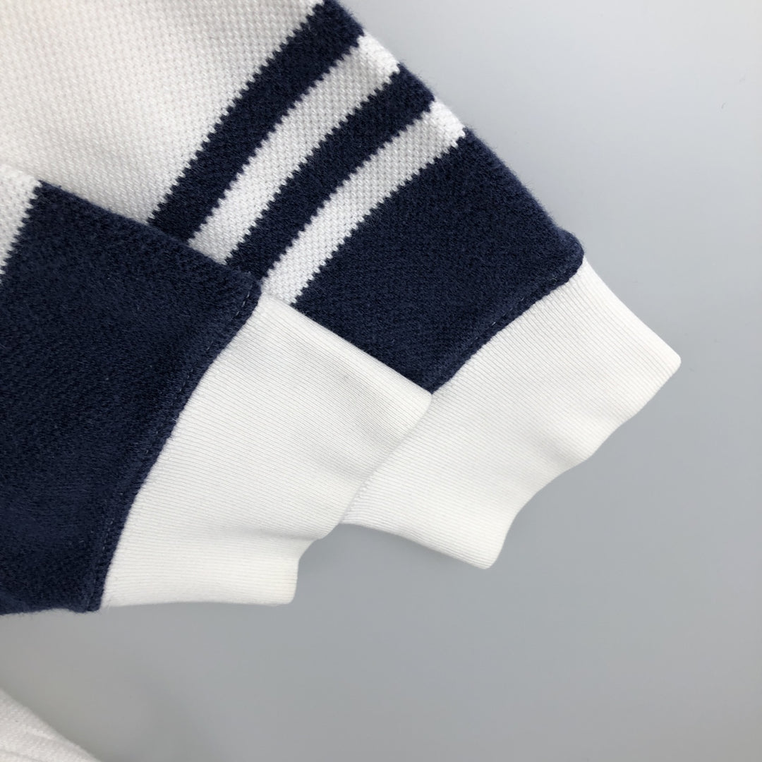 Ralph Lauren POLO GOLF long-sleeved rugby shirt, men's size L (approx.) cotton white type Vintage Second Hand