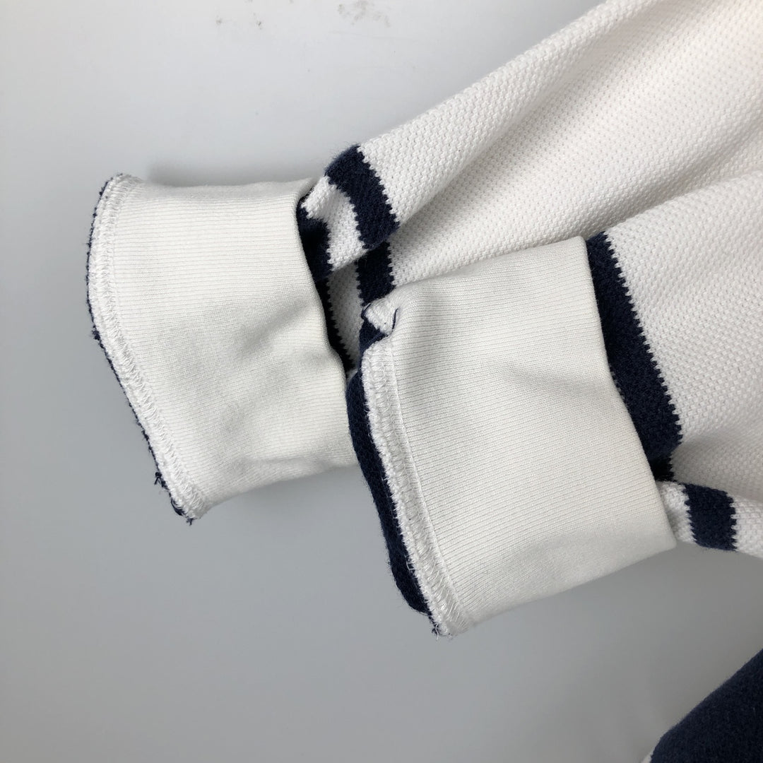 Ralph Lauren POLO GOLF long-sleeved rugby shirt, men's size L (approx.) cotton white type Vintage Second Hand