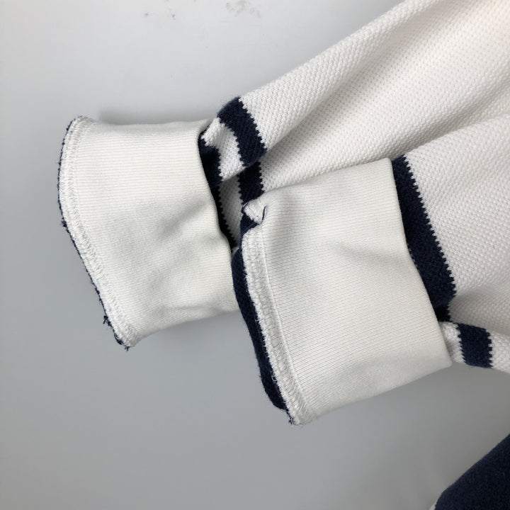 Ralph Lauren POLO GOLF long-sleeved rugby shirt, men's size L (approx.) cotton white type Vintage Second Hand