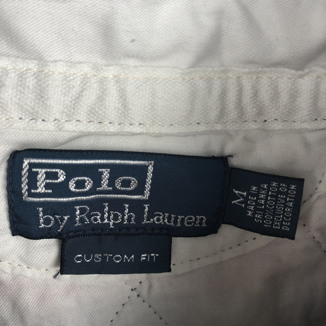 Ralph Lauren POLO by Ralph Lauren CUSTOM FIT Border Pattern Long Sleeve Rugby Shirt Men's M cotton pink type Vintage Second Hand