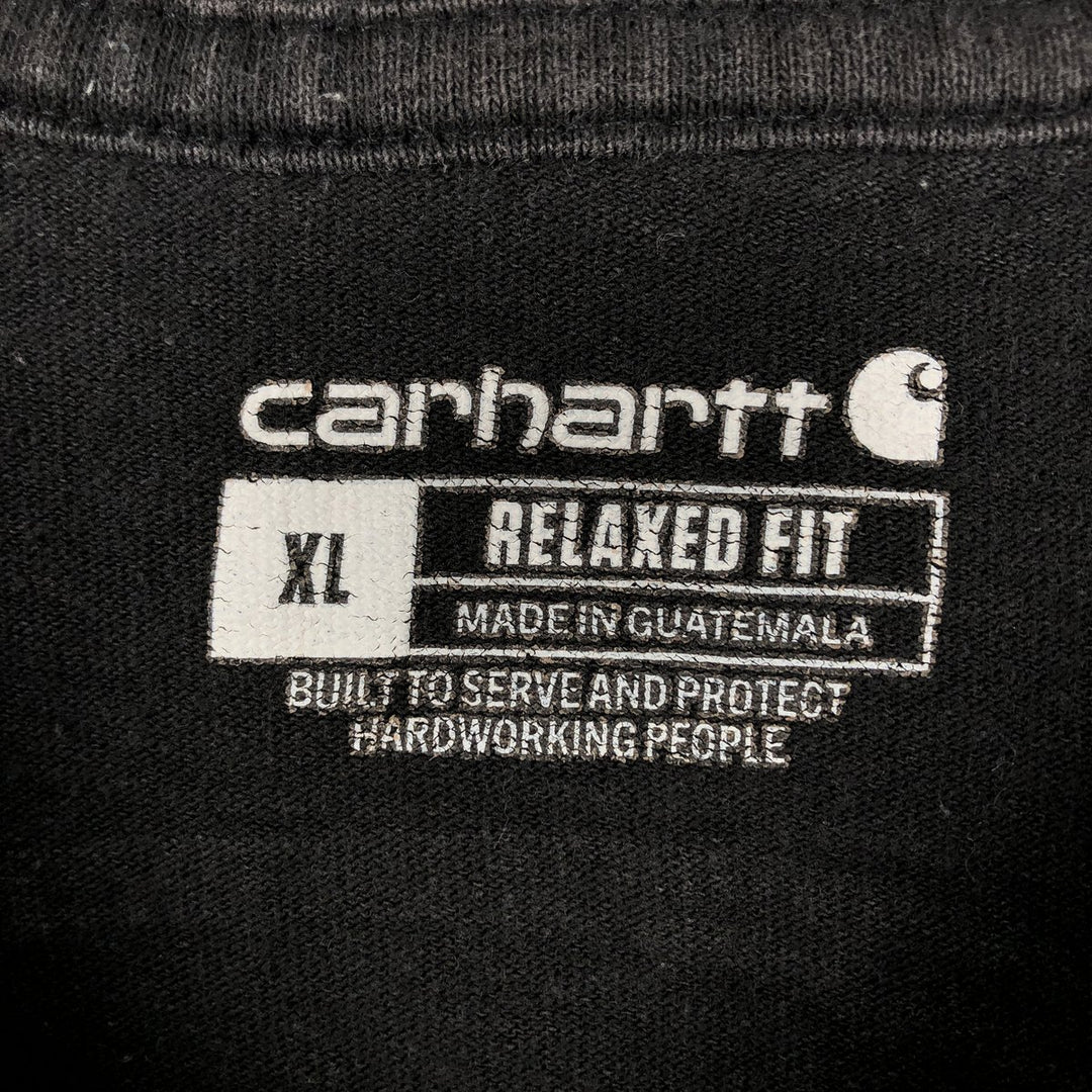 Carhartt Relaxed Fit Short-Sleeve Logo T-Shirt, Men's Size XL (approx.) cotton black type Vintage Second Hand