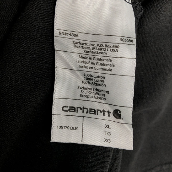Carhartt Relaxed Fit Short-Sleeve Logo T-Shirt, Men's Size XL (approx.) cotton black type Vintage Second Hand