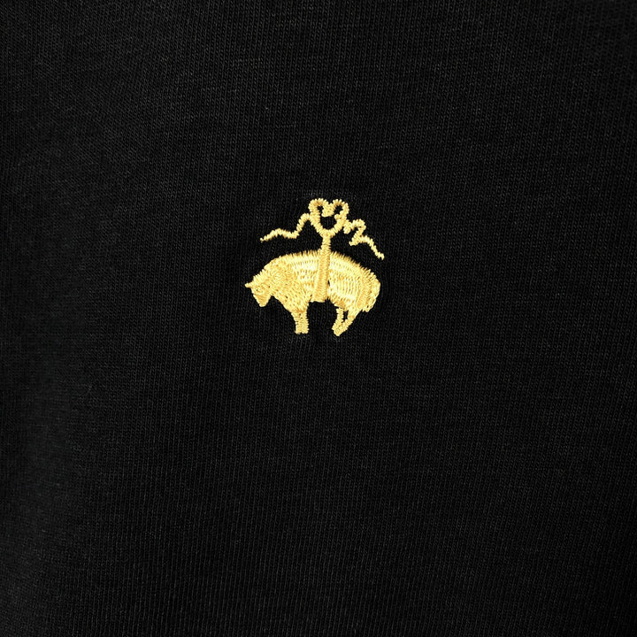 Brooks Brothers Short-Sleeve T-Shirt with One-Point Logo, Men's Size M (approx.) cotton black type Vintage Second Hand