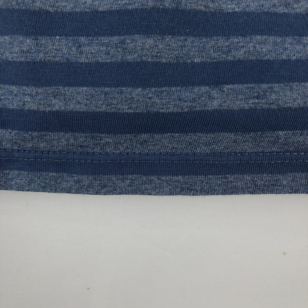 Levi's Standard Short-Sleeve Striped T-Shirt, Men's Size L (approx.) cotton Purple type blue-purple Vintage Second Hand