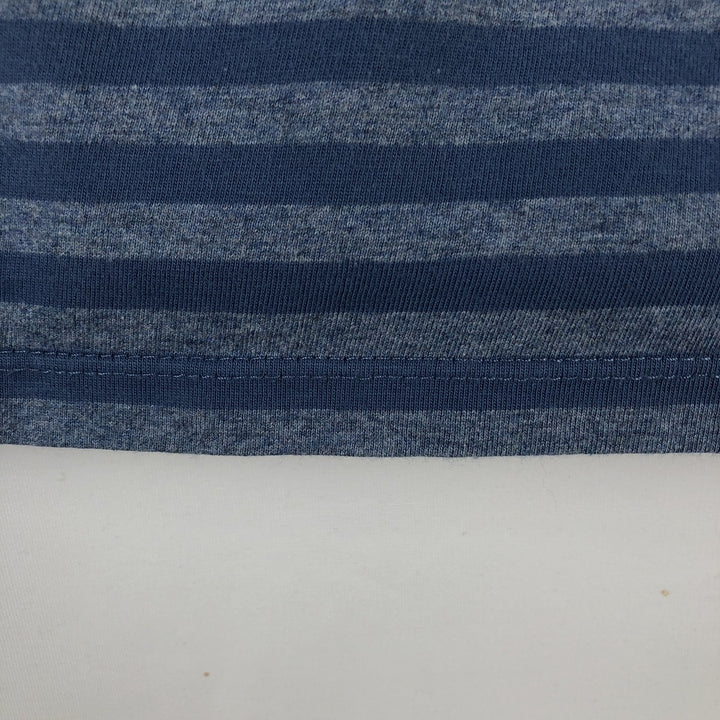 Levi's Standard Short-Sleeve Striped T-Shirt, Men's Size L (approx.) cotton Purple type blue-purple Vintage Second Hand