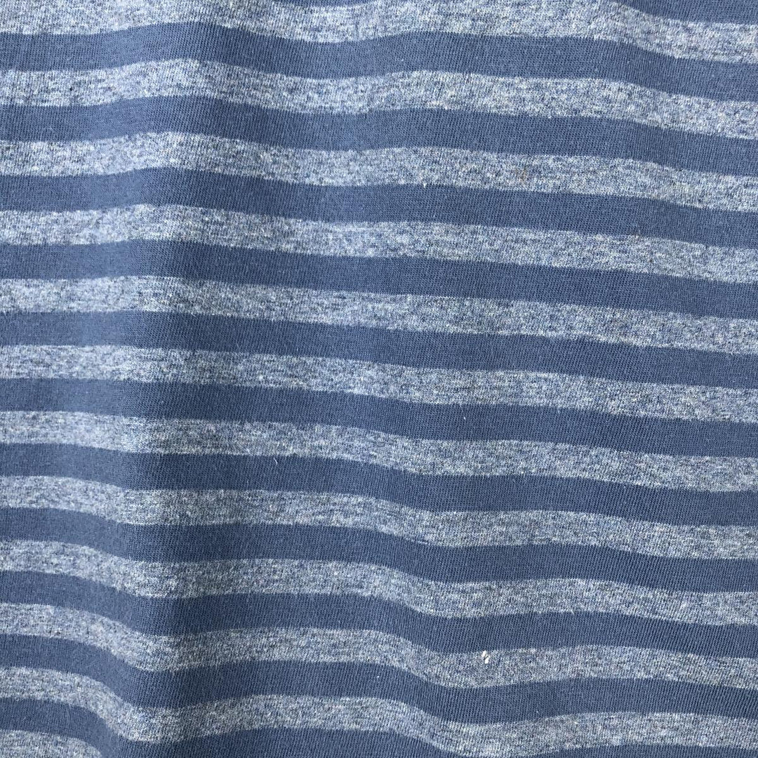 Levi's Standard Short-Sleeve Striped T-Shirt, Men's Size L (approx.) cotton Purple type blue-purple Vintage Second Hand