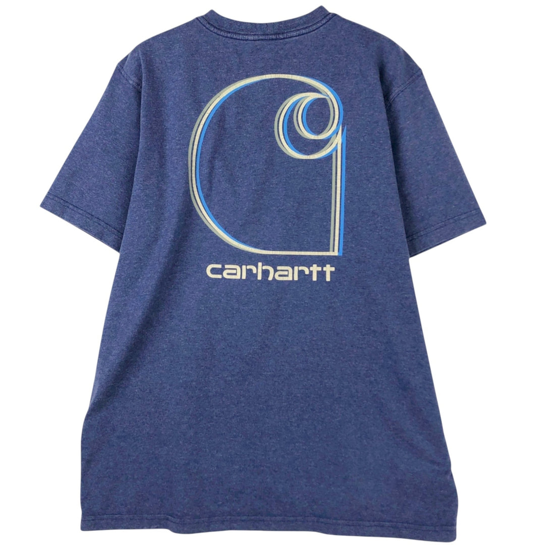 Carhartt Relaxed Fit Short-Sleeve Pocket T-Shirt, Men's Size M (approx.) unclear blue type Vintage Second Hand