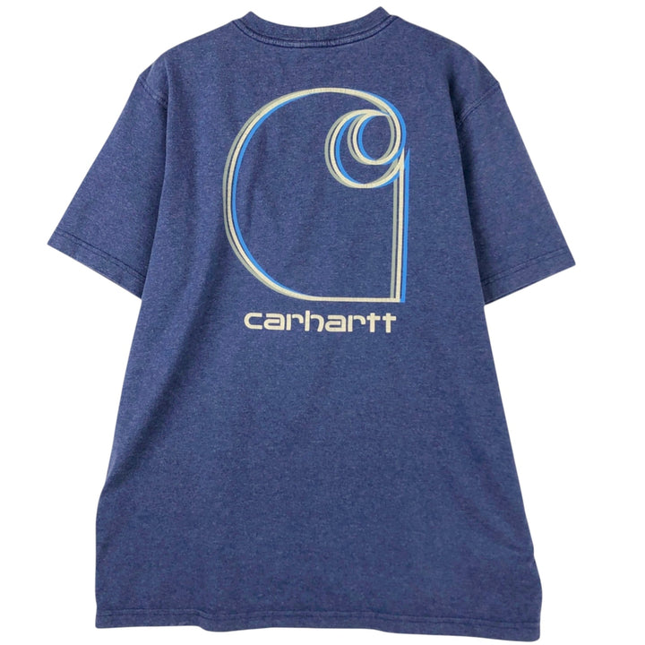 Carhartt Relaxed Fit Short-Sleeve Pocket T-Shirt, Men's Size M (approx.) unclear blue type Vintage Second Hand
