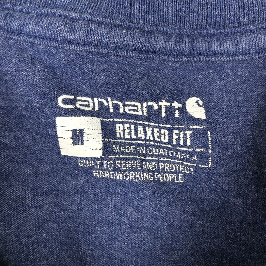 Carhartt Relaxed Fit Short-Sleeve Pocket T-Shirt, Men's Size M (approx.) unclear blue type Vintage Second Hand