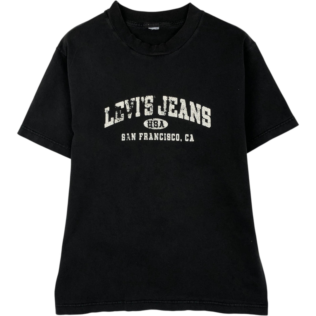 Levi's short-sleeved printed T-shirt, men's size M (approx.) unclear black type Vintage Second Hand