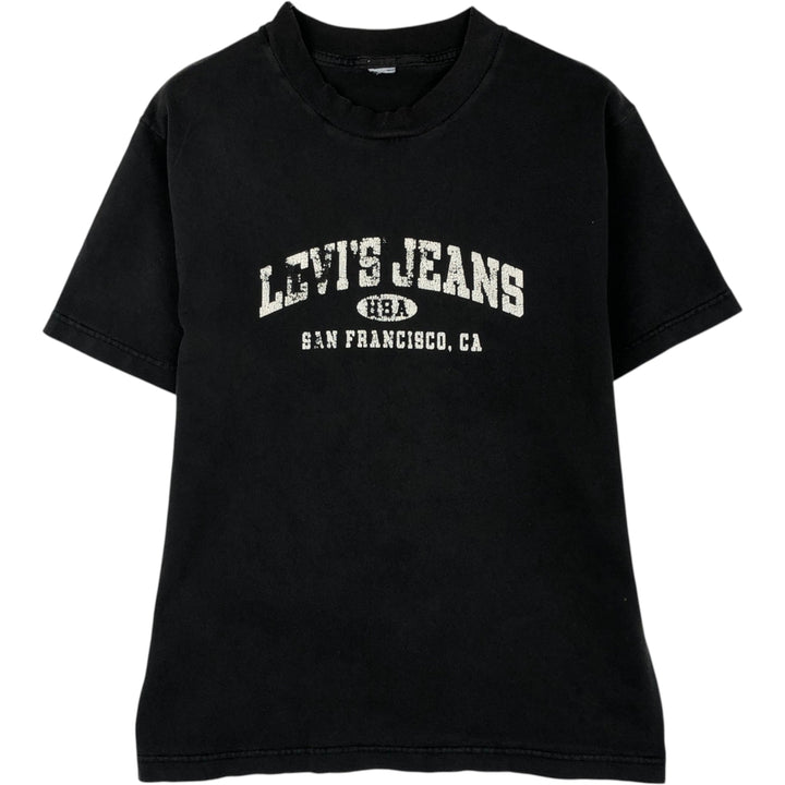 Levi's short-sleeved printed T-shirt, men's size M (approx.) unclear black type Vintage Second Hand