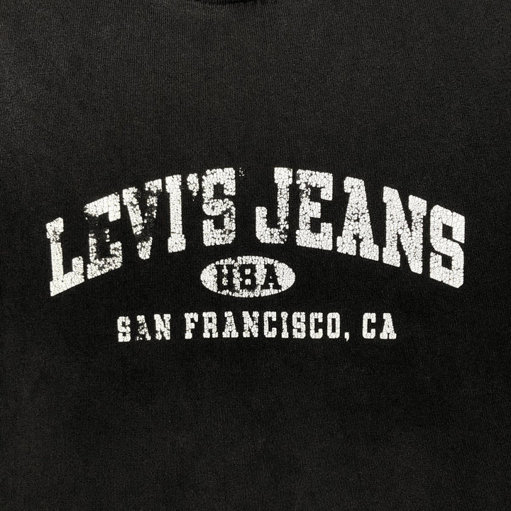 Levi's short-sleeved printed T-shirt, men's size M (approx.) unclear black type Vintage Second Hand