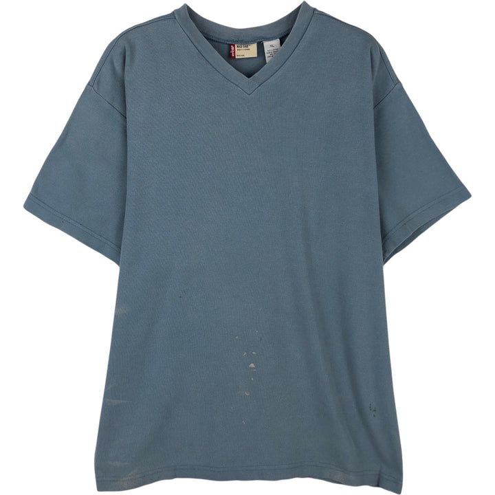 Levi's RED TAB Short-Sleeve V-Neck T-Shirt, Men's Size XL (approx.) cotton Blue type light blue Vintage Second Hand