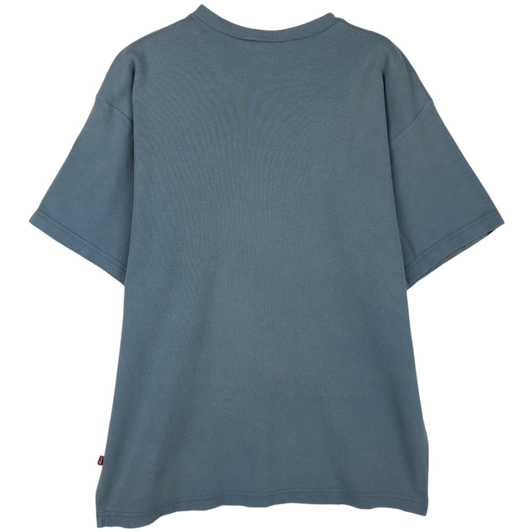 Levi's RED TAB Short-Sleeve V-Neck T-Shirt, Men's Size XL (approx.) cotton Blue type light blue Vintage Second Hand