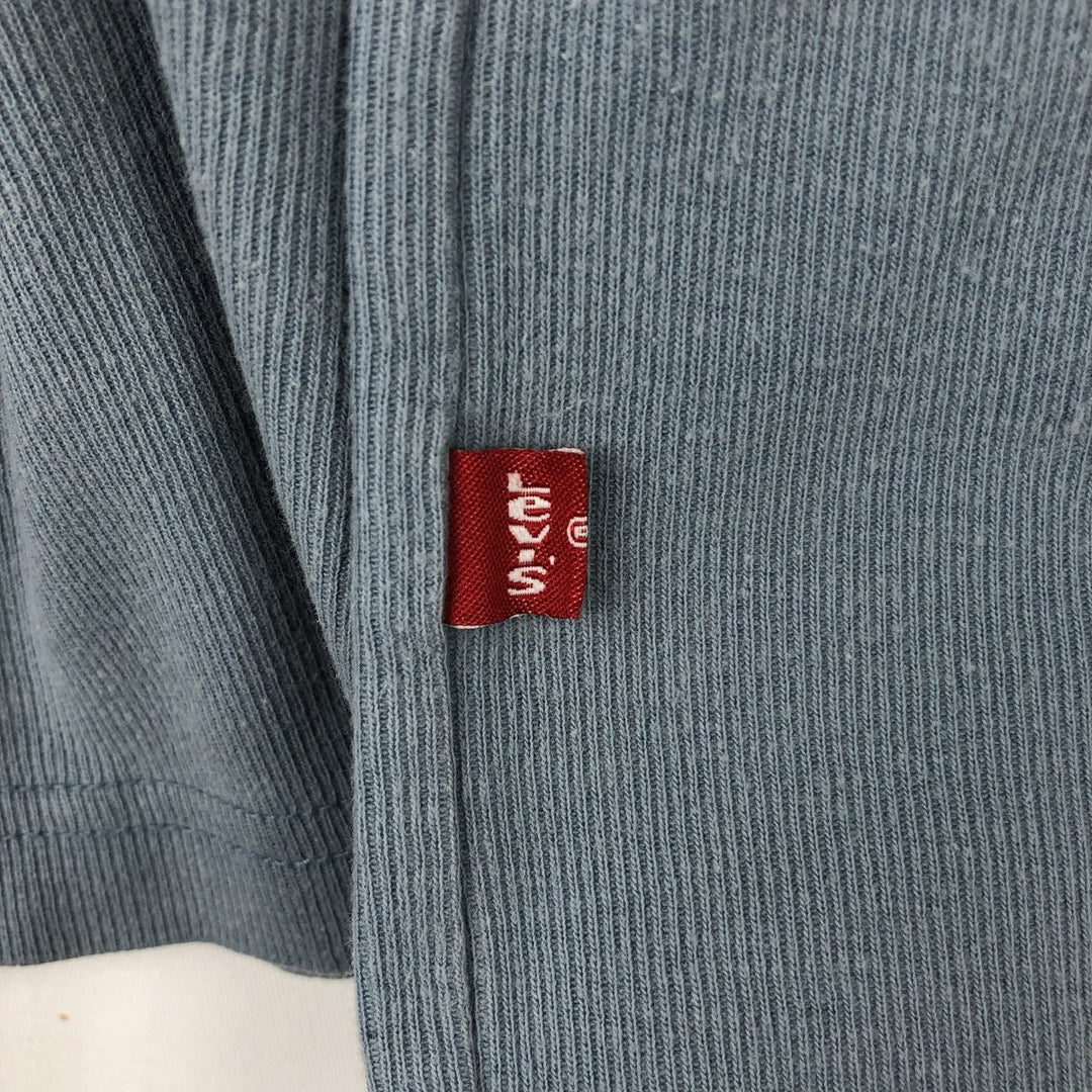 Levi's RED TAB Short-Sleeve V-Neck T-Shirt, Men's Size XL (approx.) cotton Blue type light blue Vintage Second Hand