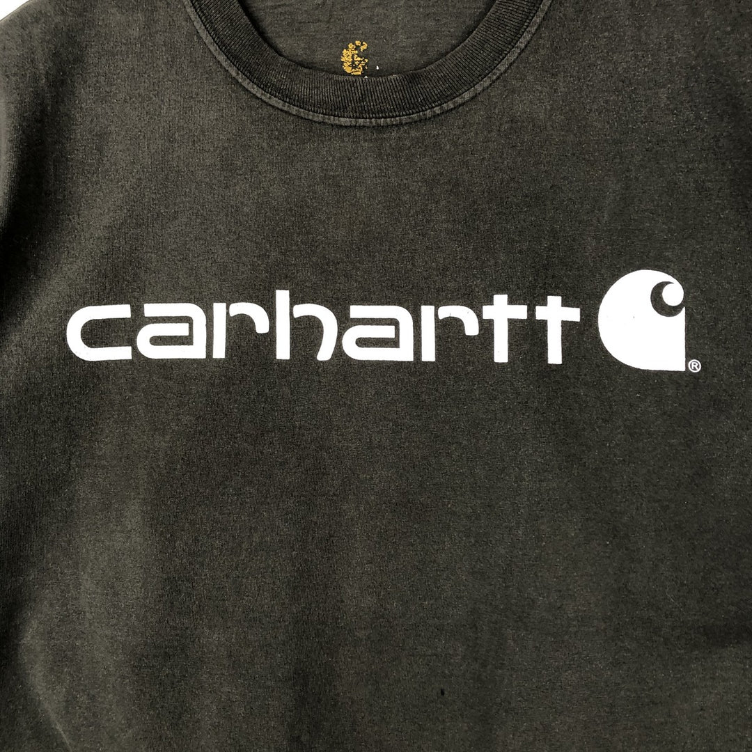 Carhartt Short-Sleeve Logo T-Shirt, Men's Size L (approx.) cotton black type Vintage Second Hand
