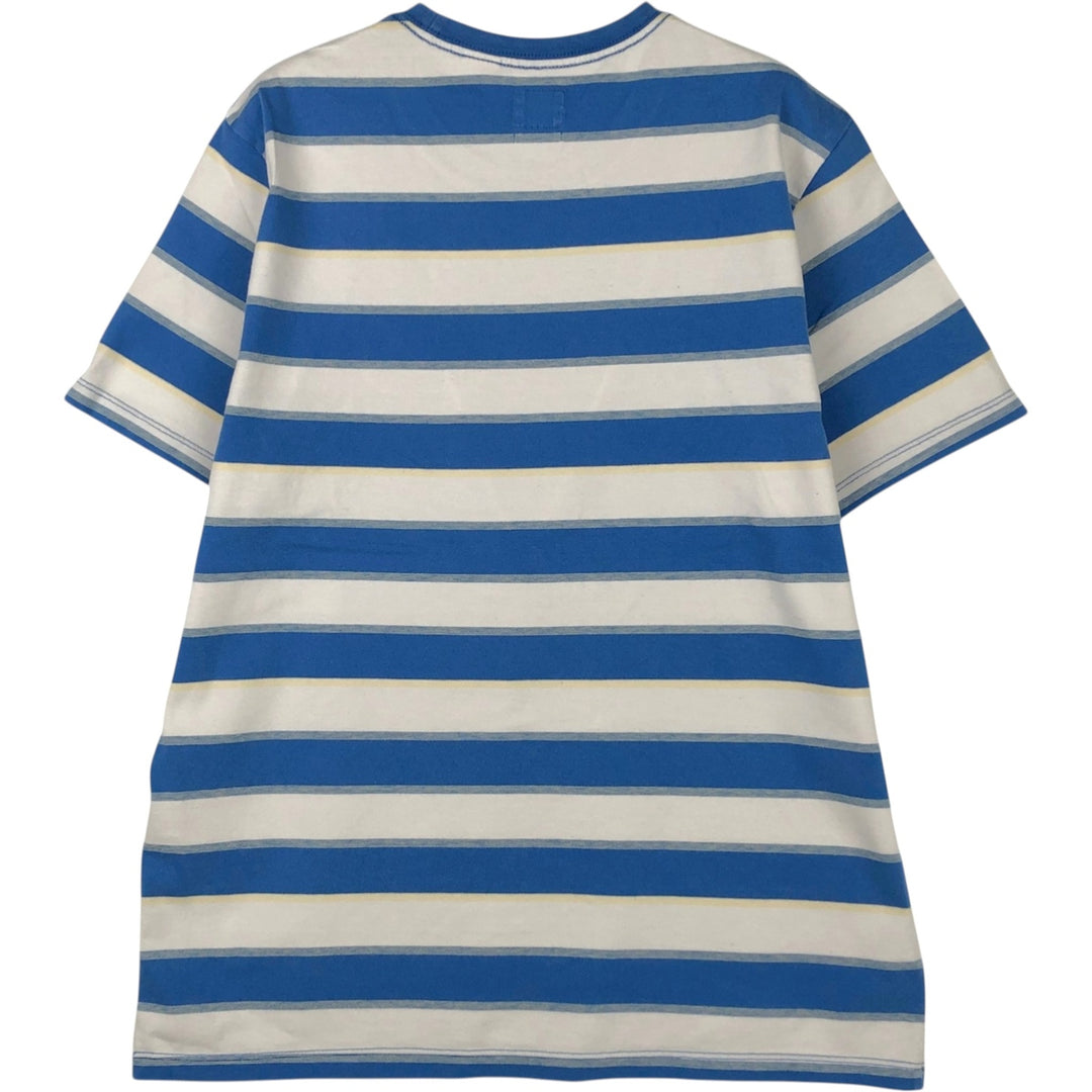 Levi's Standard Short-Sleeve Striped T-Shirt, Men's Size M (approx.) cotton white type Vintage Second Hand
