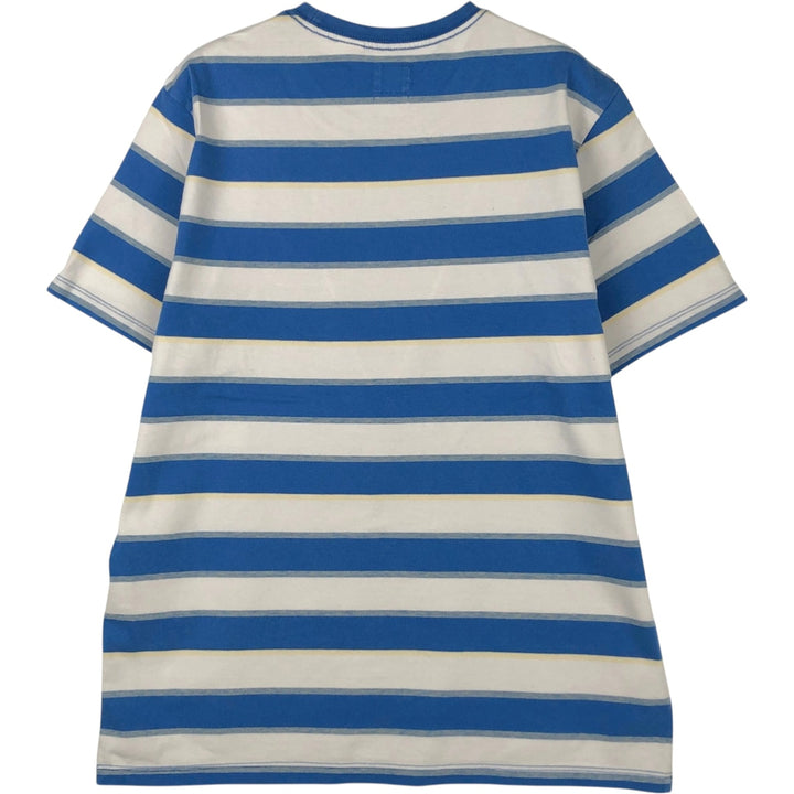 Levi's Standard Short-Sleeve Striped T-Shirt, Men's Size M (approx.) cotton white type Vintage Second Hand